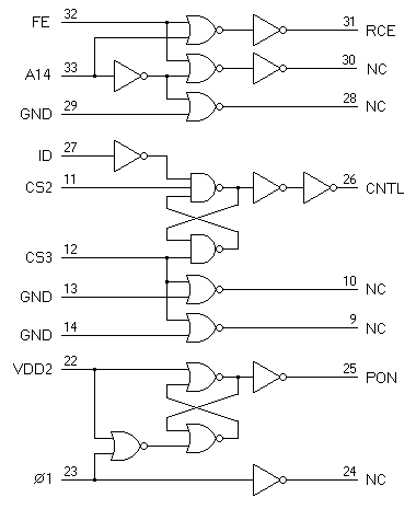 schemat wewntrzny gate array uPD65005G-045