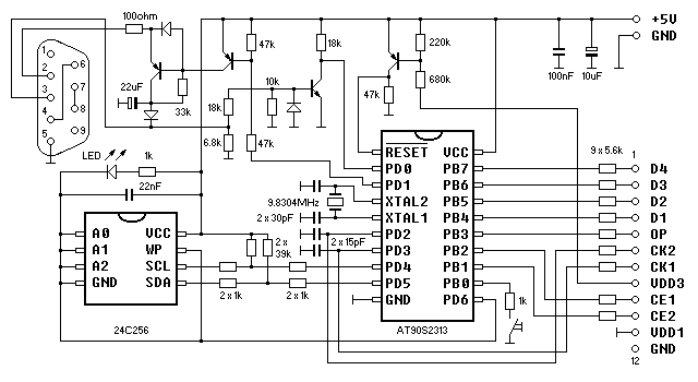 schematic of the storage device